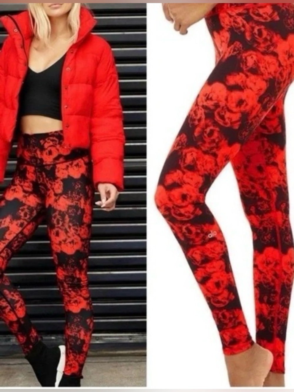 NWOT Alo Yoga vapor rose full length legging size XS